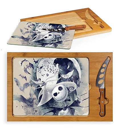 Icon Glass Top Serving Tray & Knife Set